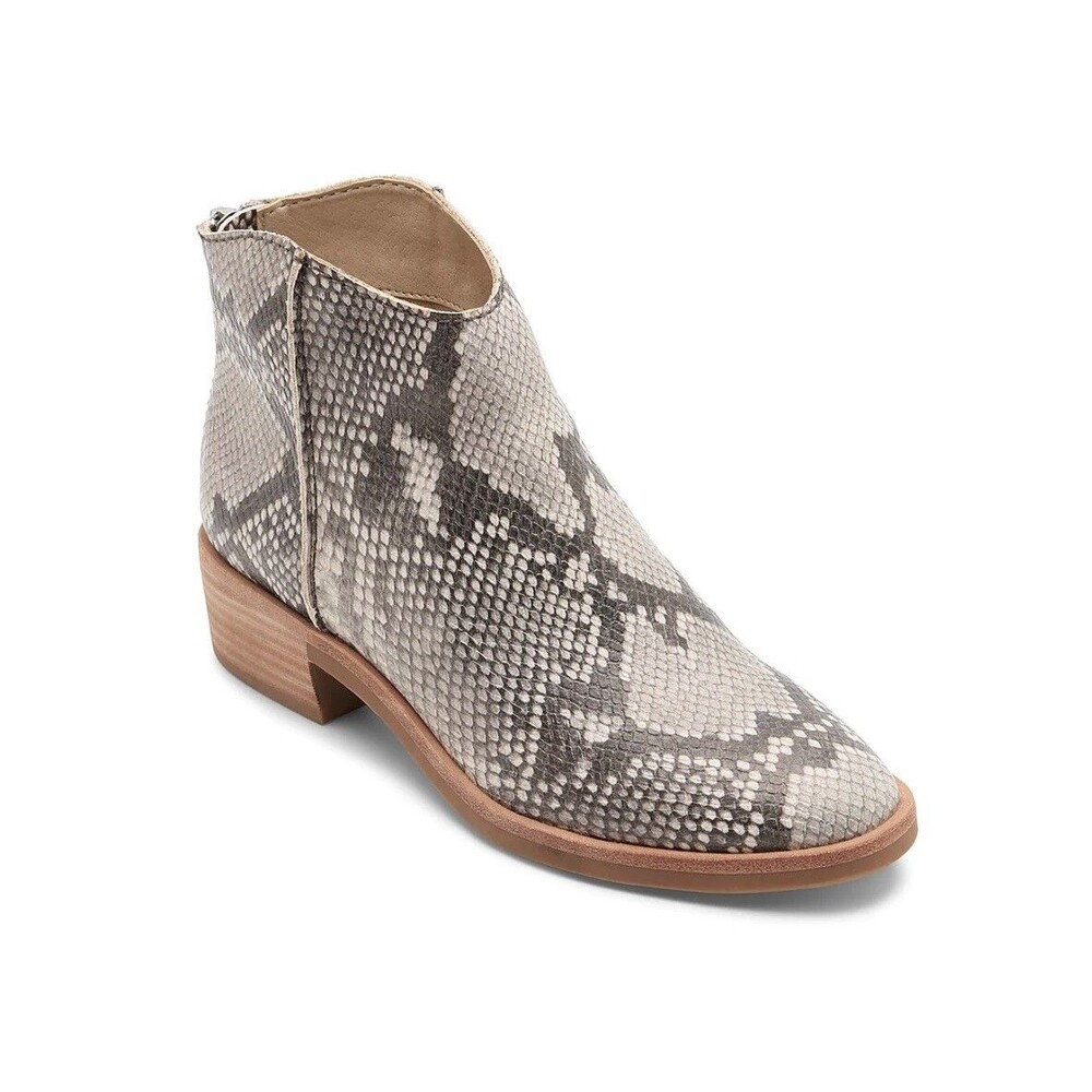 Dolce Vita Tavin Women Size 6 NEW SNAKESKIN PRINT Leather Booties